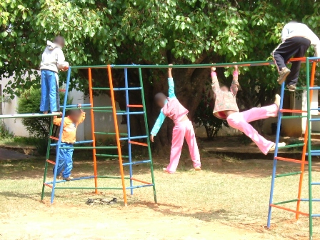 Children on Climbing Frame